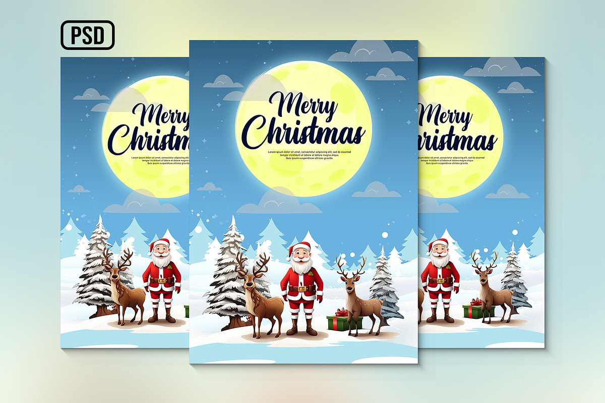 Merry christmas winter flyer, a Flyer Template by Black Spade Design
