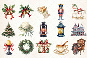 Victorian Christmas Clipart, an Illustration by Libby Wishes (Thumbnail 5 of 9)