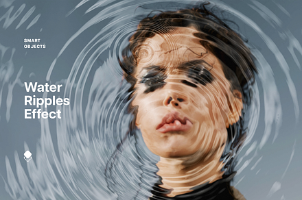 Water Surface Circles Photo Effect, a Texture Graphic by Design Squad