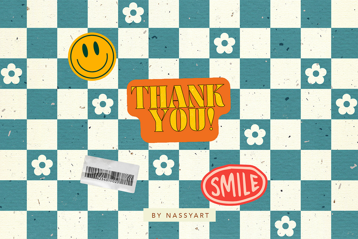 Retro Bundle 4 in 1, a Texture Graphic by NassyArt (Photo 24 of 24)