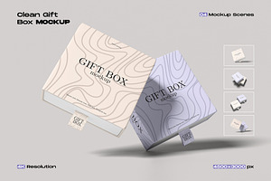 Clean Gift Box Mockup, a Packaging Mockup by My Code Std