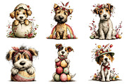 Whimsical Easter Dogs Clipart, an Illustration by Dream Creation (Thumbnail 4 of 6)