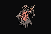 Grim Reaper with Heart, an Object Illustration by nomlimo.com (Thumbnail 1 of 3)