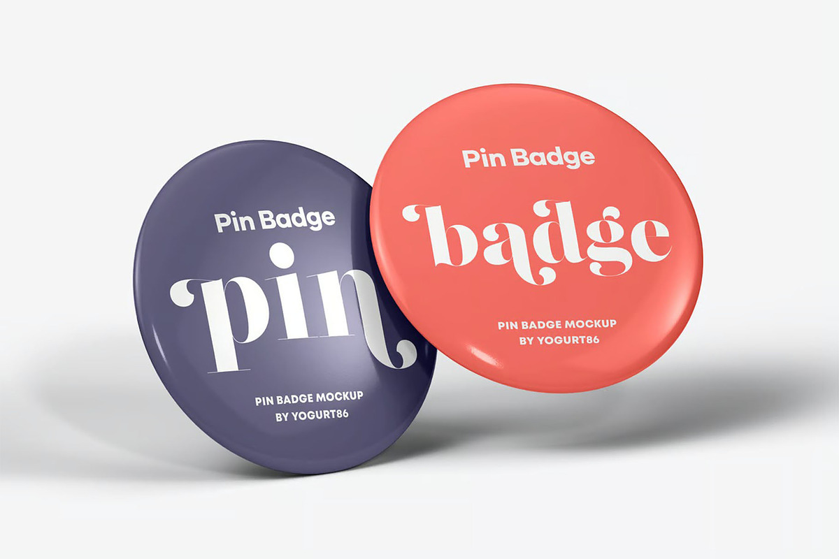 Pin Badge Mock-up, a Merchandise Mockup by zippypixelstudio (Photo 13 of 16)