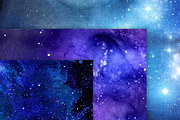 Watercolor and Stars Digital Paper, a Texture Graphic by Digital Curio (Thumbnail 2 of 3)
