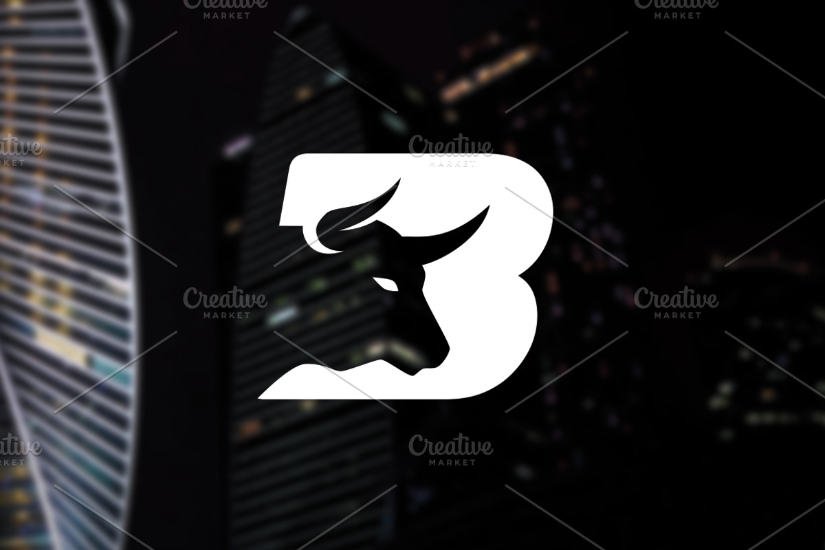 Letter B with Bull Head Design, a Branding & Logo Template by Toko Pak Sabar (Photo 2 of 4)