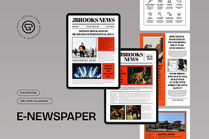 White Orange Bold E-Newspaper, a Templates & Theme by graphicook