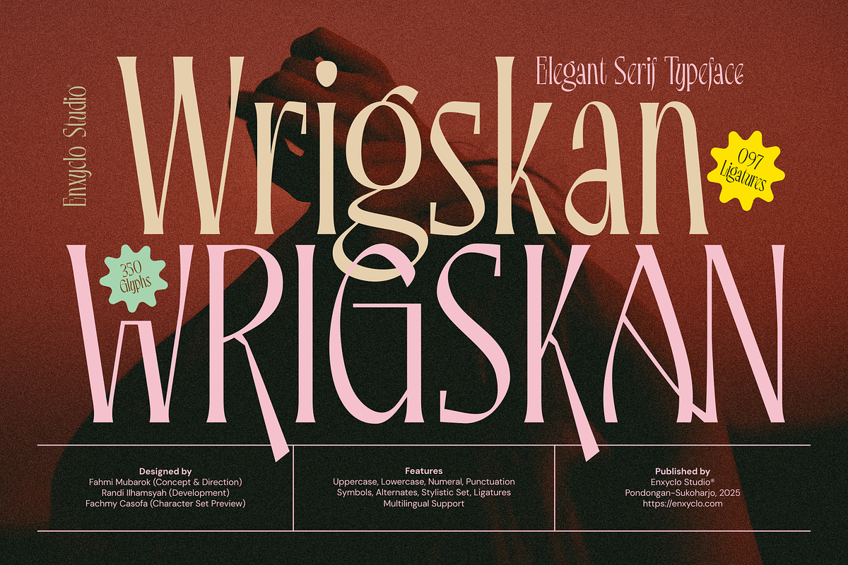 Wrigskan - Luxury Ligature Serif, a Serif Font by Enxyclo Studio (Photo 1 of 15)