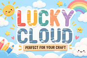 Lucky Cloud - Playful Font, a Sans Serif Font by Limited.studio (Thumbnail 1 of 4)
