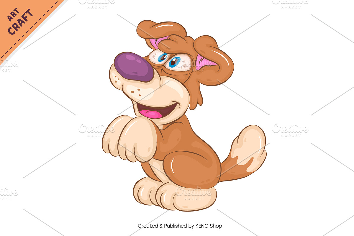 Big Bundle of Cartoon Dogs 04., an Animal Illustration by KENO Mascots (Photo 4 of 7)