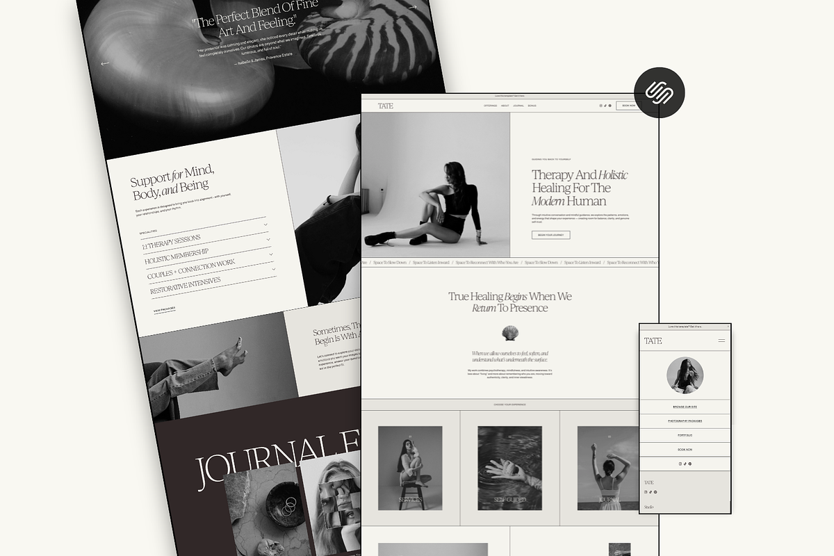 Website Template Squarespace: Tate, a Squarespace Template by Candor Templates (Photo 2 of 14)
