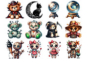 Cute Halloween Clipart,Gothic, Voodo, an Illustration by Sublimation Artist (Thumbnail 5 of 14)