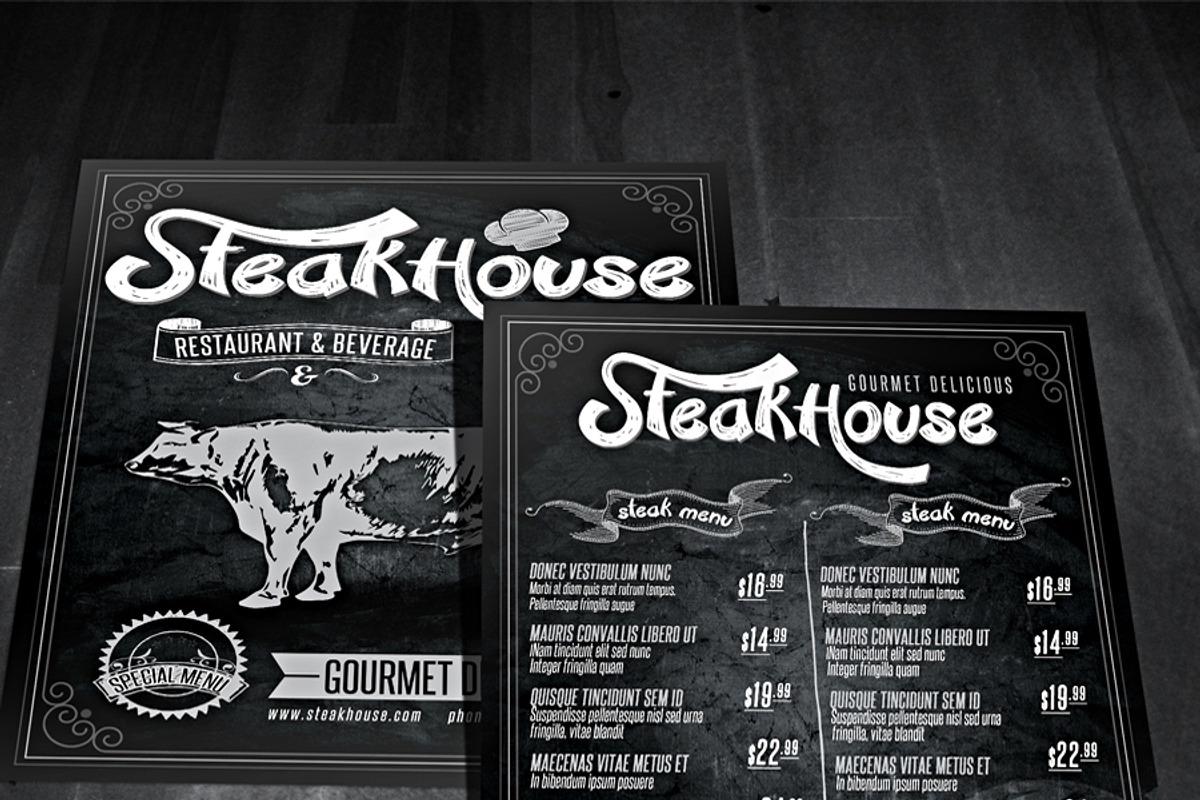 Vintage Restaurant Flyer, a Flyer Template by fatihakdemir (Photo 1 of 3)