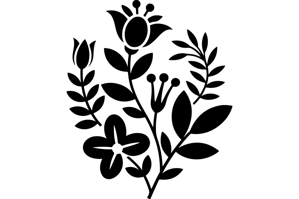 Elegant Floral Silhouette Set, an Object Graphic by Creativeshirt (Photo 11 of 13)