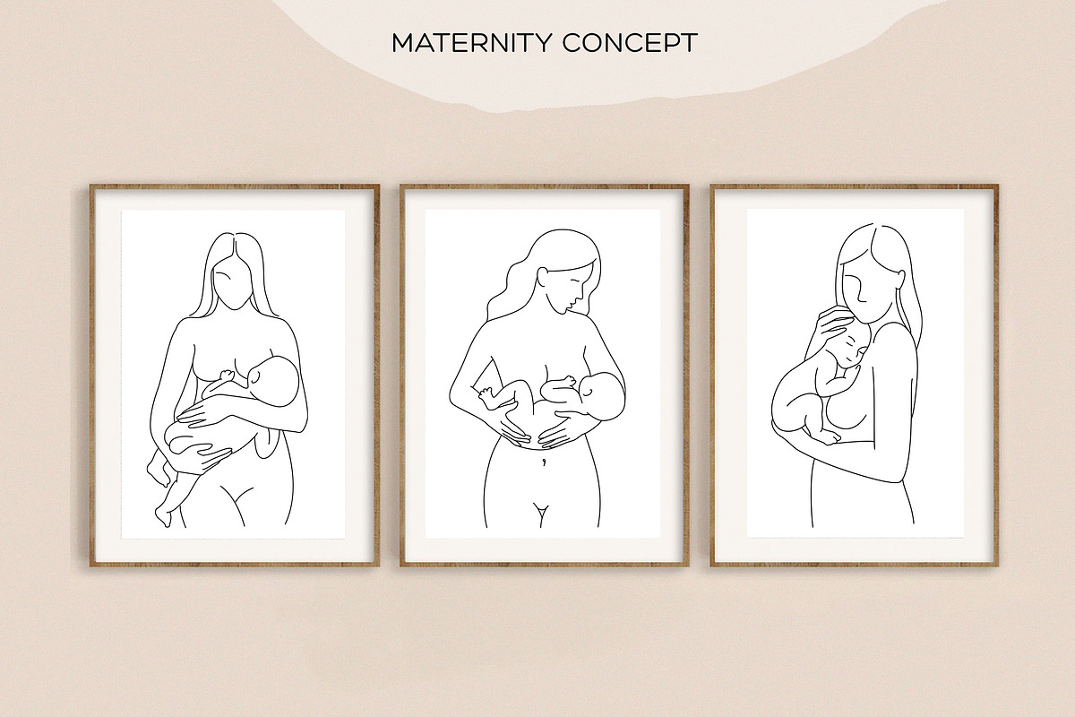 Pregnant & Maternity Woman, a Person Illustration by ms Julia Nova (Photo 4 of 9)