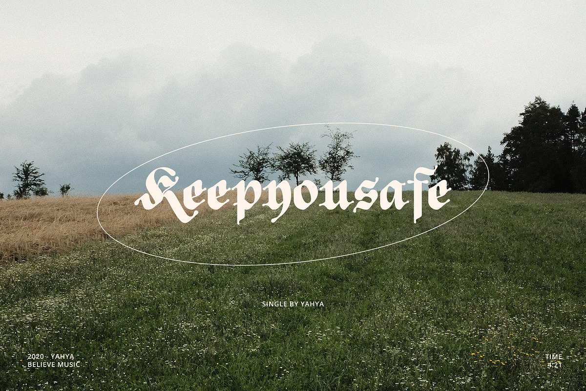 ED Begonia - Blackletter Typeface, a Blackletter Font by Emyself Design (Photo 2 of 12)