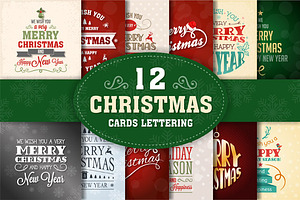 Christmas Lettering Cards Collection