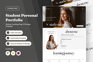 Starla – Student Portfolio Landing, a Landing Page Template by trabaskriya