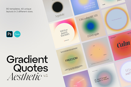 Canva Instagram Gradient Quotes + PS