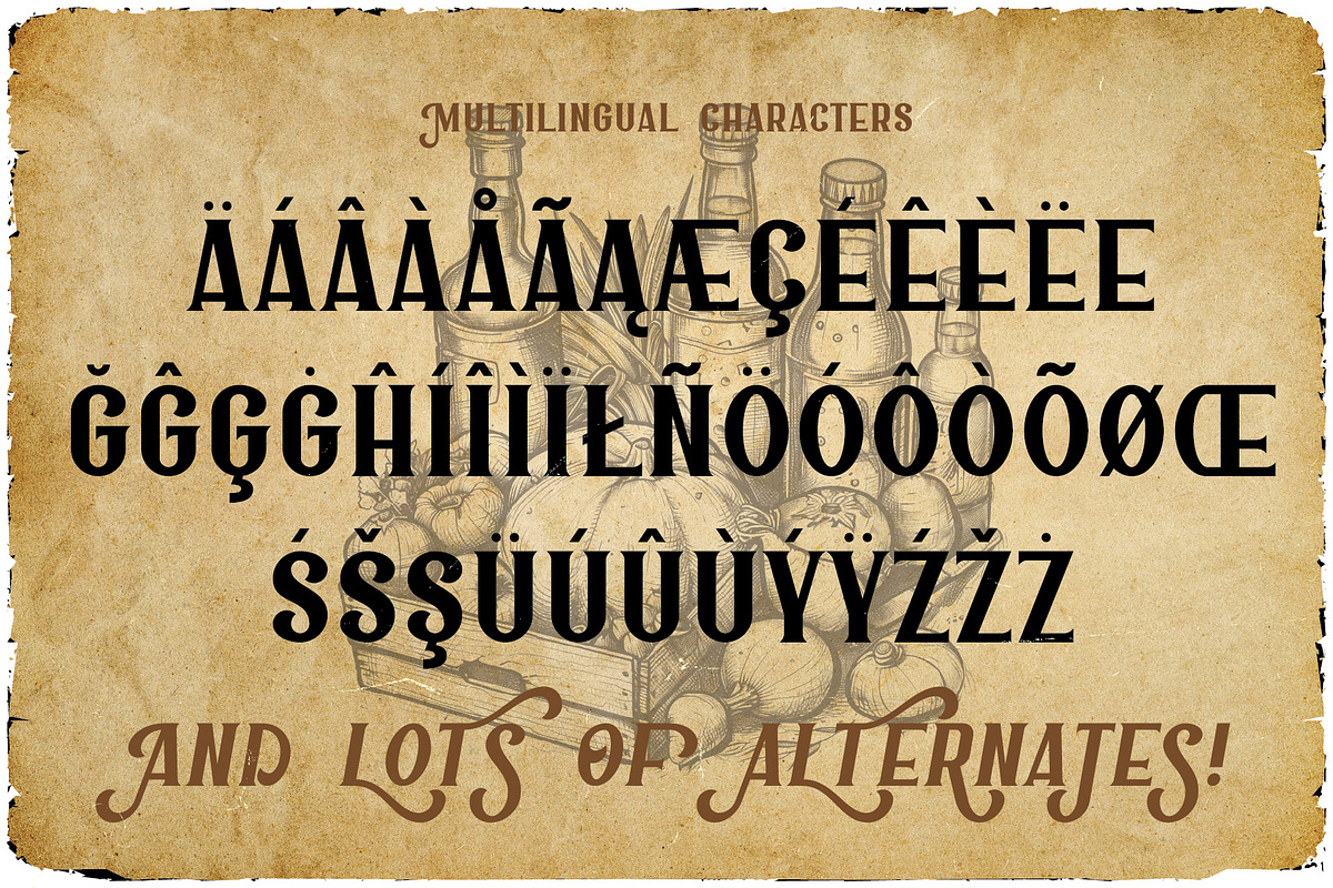 Old Tavern Vintage Label Font, a Serif Font by JumboDesign (Photo 6 of 6)
