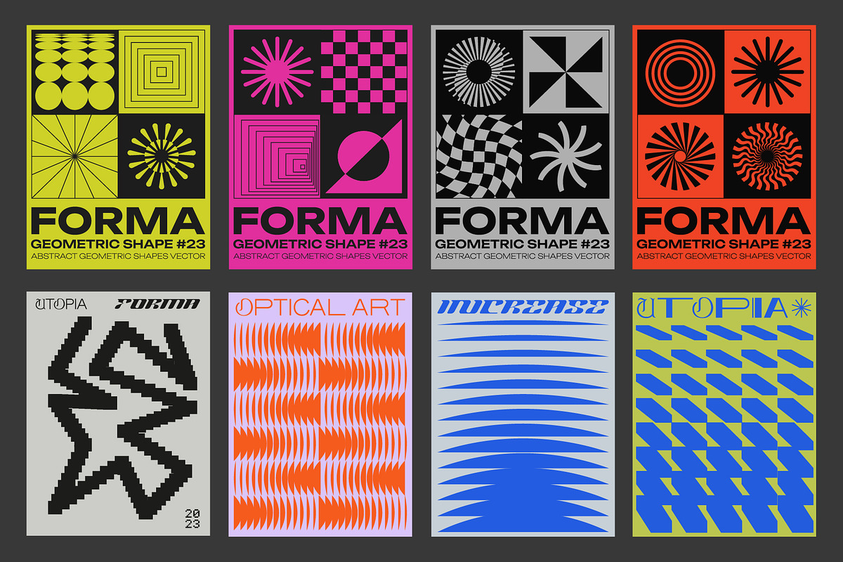 FORMA - 88 MODERN GEOMETRIC POSTERS, a Pattern Graphic by craftlove (Photo 4 of 8)