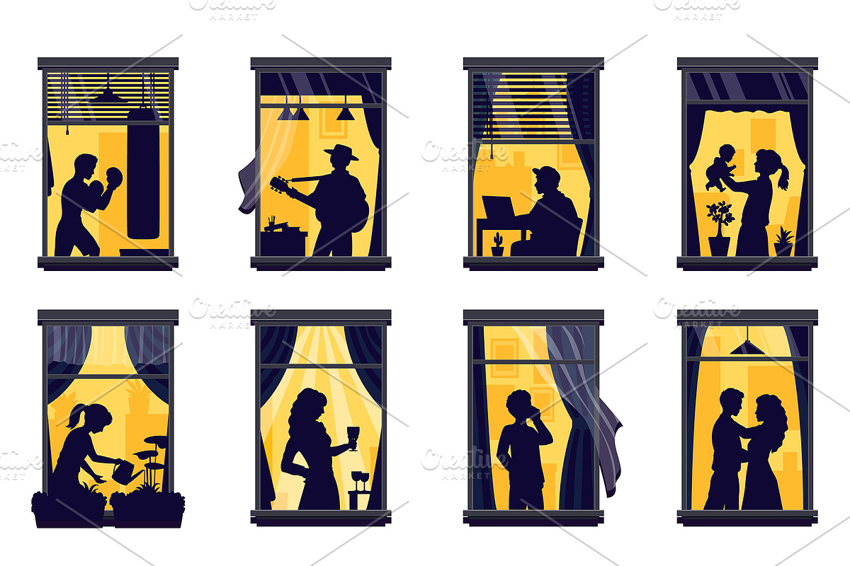 Life scenes with people silhouettes, a Person Illustration by Vector Tradition (Photo 1 of 3)