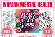 Woman Mental Health Coloring Book, a Decorative Illustration by Design Station (Thumbnail 1 of 4)