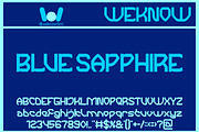 Blue Sapphire font, a Font by weknow (Thumbnail 1 of 8)