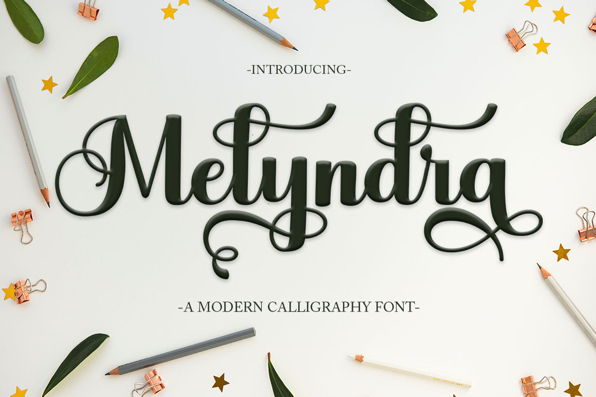 Melyndra Script, a Script Font by Has_rizal (Photo 9 of 10)