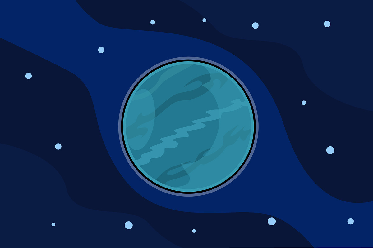planet neptune vector illustration, an Object Illustration by zyxroun shop