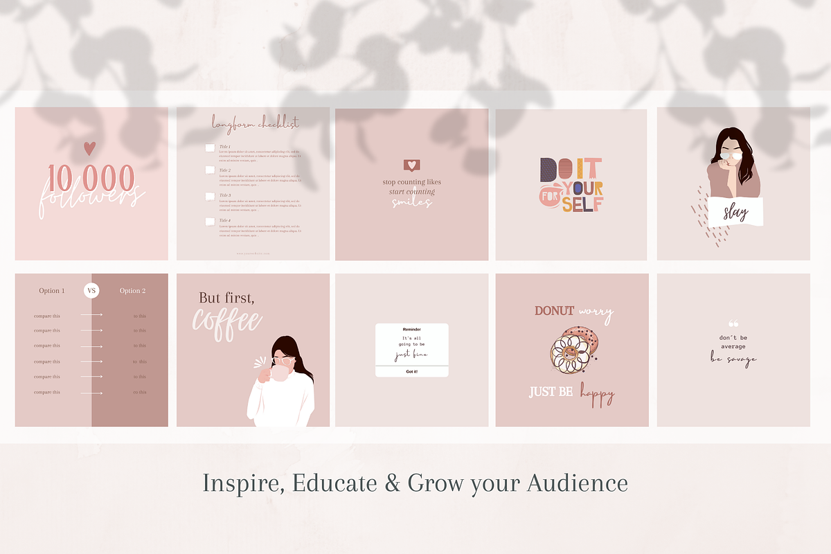 40 Instagram Post & Stories - CANVA, a Social Media Template by Tegefeldt Design (Photo 2 of 10)