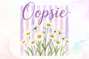 Oopsie Daisy Preppy Summer PNG, a Seasonal Illustration by Sublimation Artist