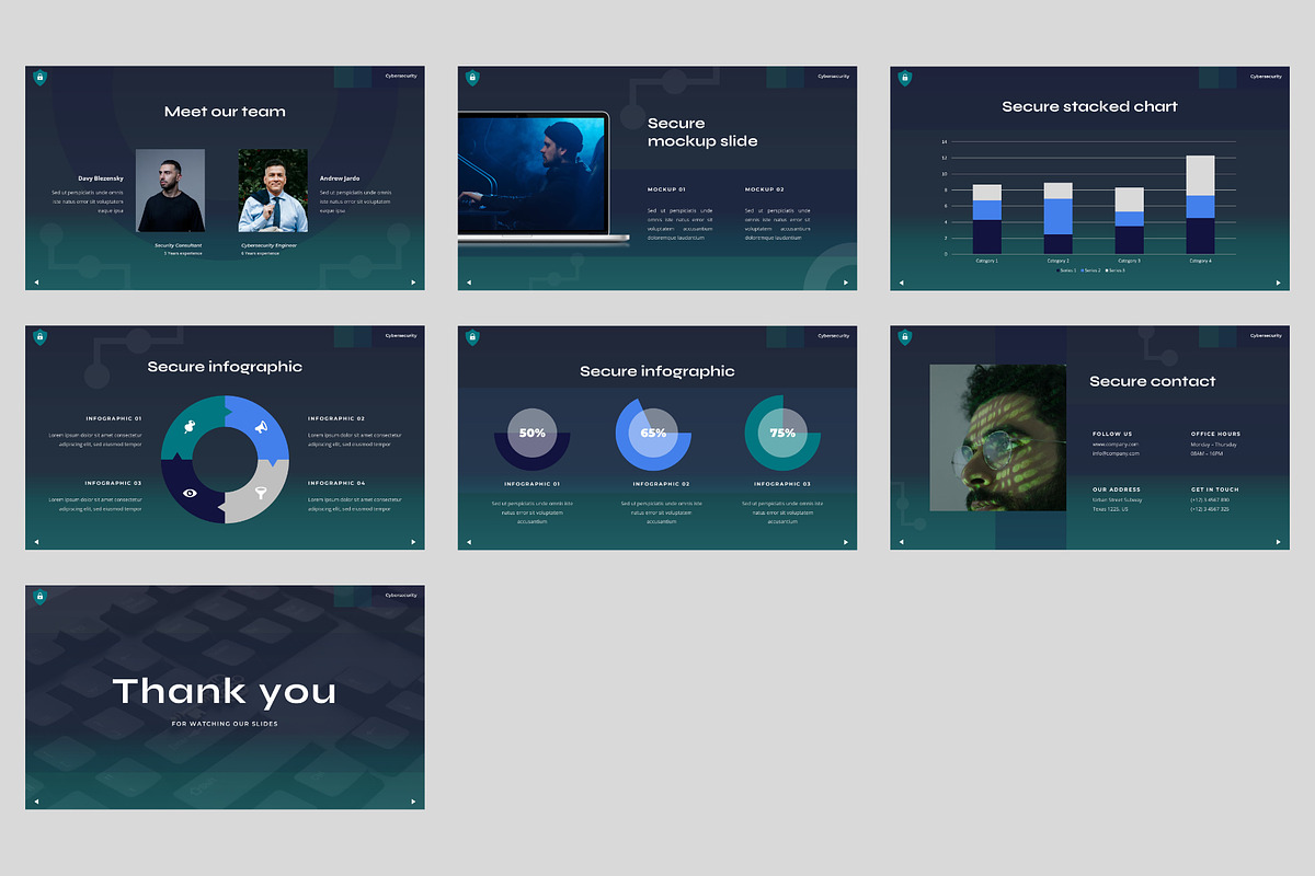 Secure - Cybersecurity Google Slides, a Presentation Template by BeadyLab (Photo 4 of 4)