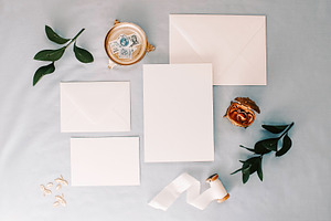 Pale Blue Invitation Mockup