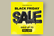Yellow black friday template, a Marketing Template by Love Giftery (Thumbnail 1 of 2)
