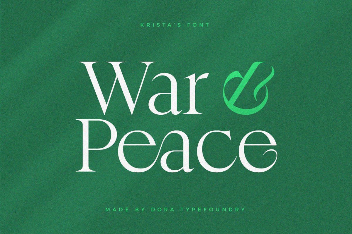 Krista's - Display Serif, a Serif Font by Dora Typefoundry (Photo 13 of 23)