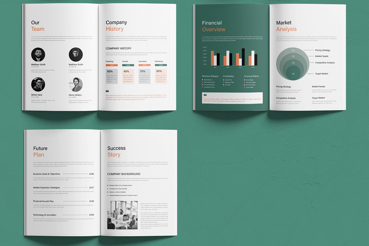 Creative Company Profile Layout, a Brochure Template by MightyDesign (Photo 3 of 6)