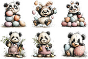 Whimsical Easter Panda Clipart, an Illustration by Sublimation Artist (Thumbnail 7 of 7)