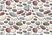 Stones and rocks seamless patterns, a Pattern Graphic by Good Studio (Thumbnail 4 of 9)