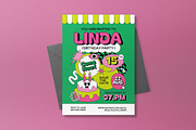 Green Pink Teen Birthday Invitation, an Invitation Template by graphicook (Thumbnail 5 of 6)