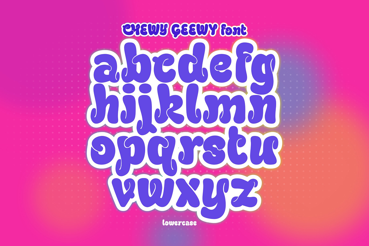 Chewy Geewy - A Groovy Bubbly Font, a Symbol Font by agnyhasyastudio (Photo 10 of 15)