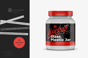 Clear Glass Jar Mockup 2L