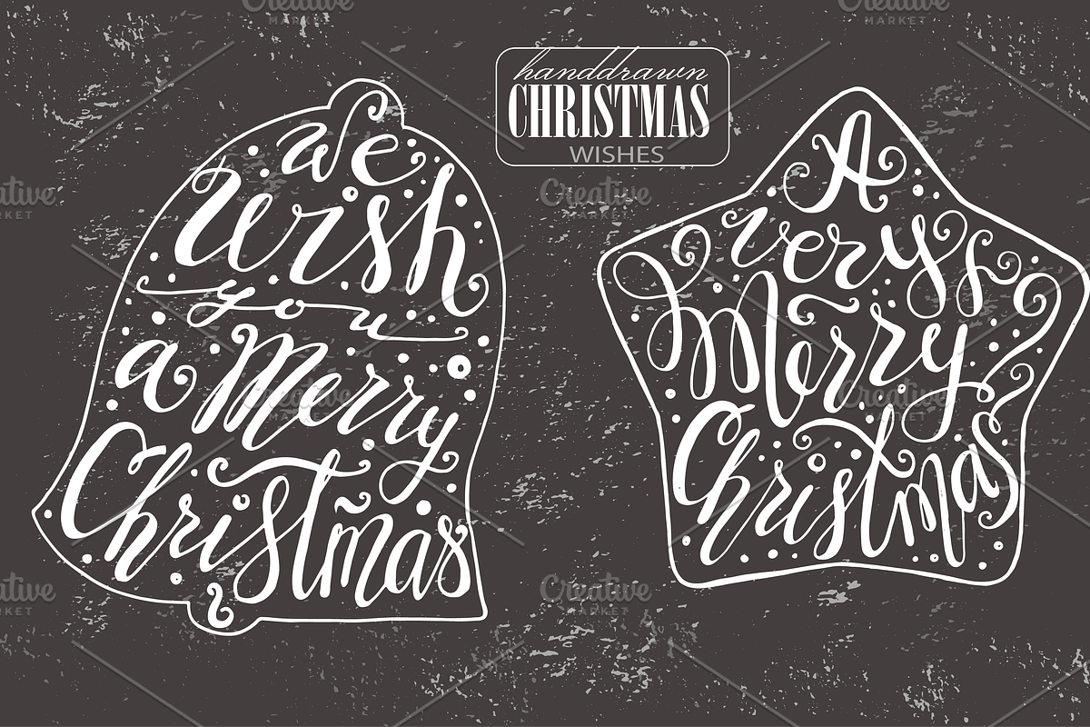 Lettering Christmas wishes in shapes, an Illustration by Eereen Studio (Photo 1 of 3)