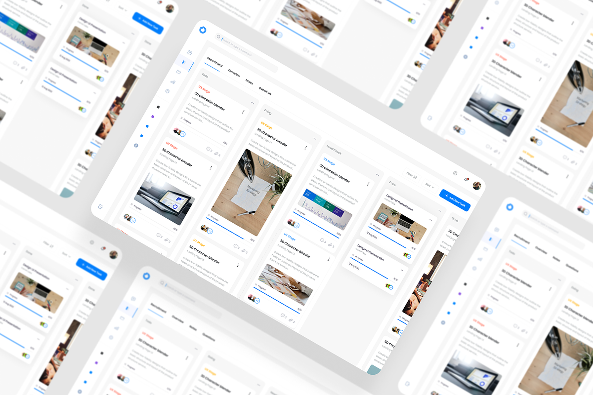 Task Management Dashboard UI Kit, an UI Kit Template by iDoodle Studio