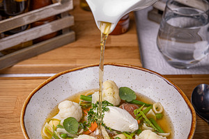 Delicious, healthy vegetable soup, a Photo by Grafvision photography