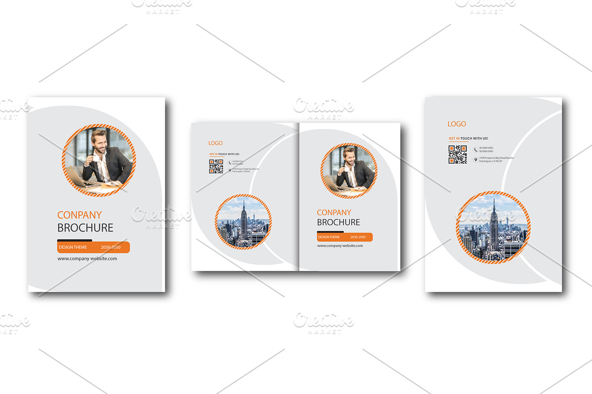 unique 2 page brochure design, a Brushes & More by Jkgraphicclick