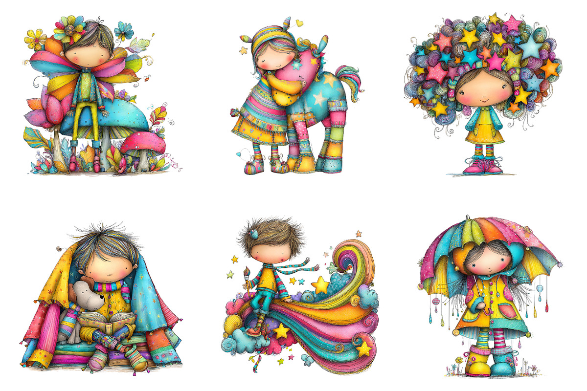Whimsical Storybook Children Clipart, an Illustration by designcity5 (Photo 4 of 5)