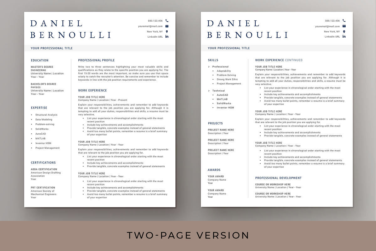 Modern Resume & Cover Letter - Word, a Resume Template by Resume Bureau (Photo 3 of 6)
