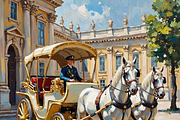 Royal Carriages, Horse Carriages, a Transportation Illustration by PLUM&FIGS (Thumbnail 13 of 21)