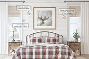 CHRISTMAS BEDROOM Wall&Frame Mockups, a Poster Template by MyHomeMockups (Thumbnail 4 of 9)